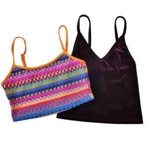 Summer Top Lot Brandy Melville Velvet Shein Mod Weave S